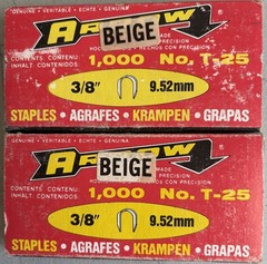 Arrow T25 Round Crown Staples 3/8″ 9.52mm Beige