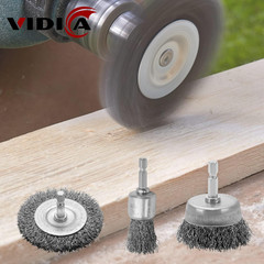Wire Brush for Drill Set 9Pcs,Abrasive Wire Wheel for 1/4 Inch Hex Shank, Wire C