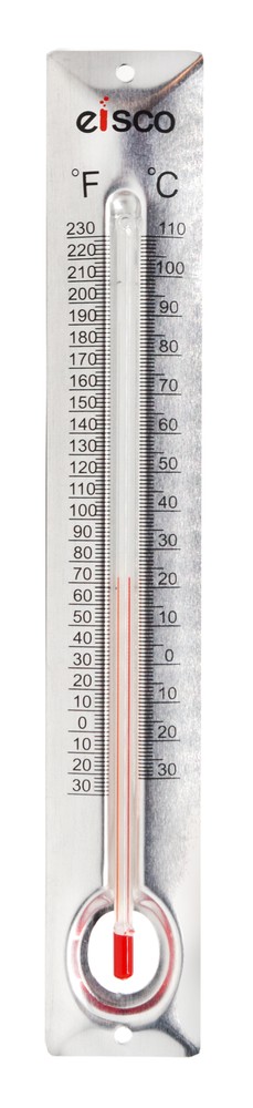 Aluminum Thermometer, -30 to 110C / 30 to 230F – Spirit Filled – Eisco Labs