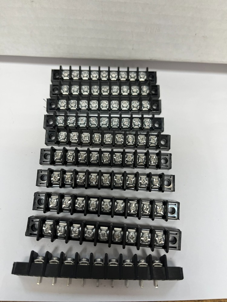 Lot 10pcs PCB Board Barrier Block Screw Terminal Strip #6 Stud 9 Position