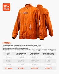 VEVOR Flame-Resistant Welding Jacket Heavy Duty Leather Safety Jacket XXL