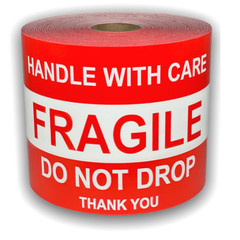 Shipping Labels 3X5 Fragile Do Not Drop 500 labels per roll 1-12 Rolls
