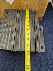 Dock Bumper Rectangular, 13 in L x 10 in W x 6 in H, Laminated Rubber 1110-1002
