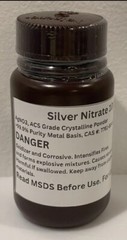 Pure Silver Nitrate Crystal 99.9+% ACS Grade 1/2 Pound 227 Grams