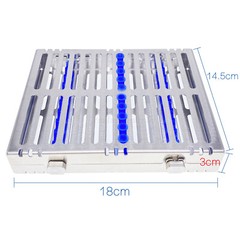 Dental Autoclave Cassette Tray Rack metal Box Instrument Sterilization5/10/20Ins