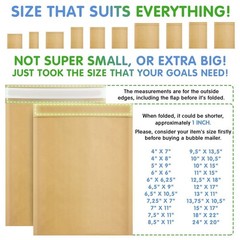 Natural Kraft Bubble Mailers Padded Self Seal Envelopes 440 Count 7.25 x 11 in
