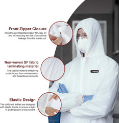 Hazmat Suit Disposable Coverall | Heavy Duty Full Body Paint Coverall & Suit In