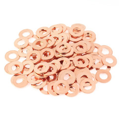 100 Pieces M6X12X1.0Mm Copper Washers, Copper Metric Sealing Washers, Inner Diam