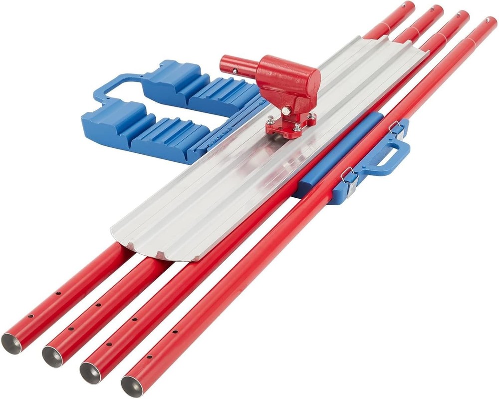 Concrete Finishing Bull Float 36/48″ x 8″ Aluminum Alloy 4 Handles Case Adjustab