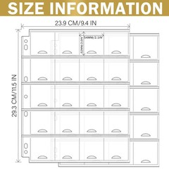 Coin Binder Sheets 30 Sheets 2″ X 2″ Coin Flips – 600 Pockets 7 Holes Coin Pages