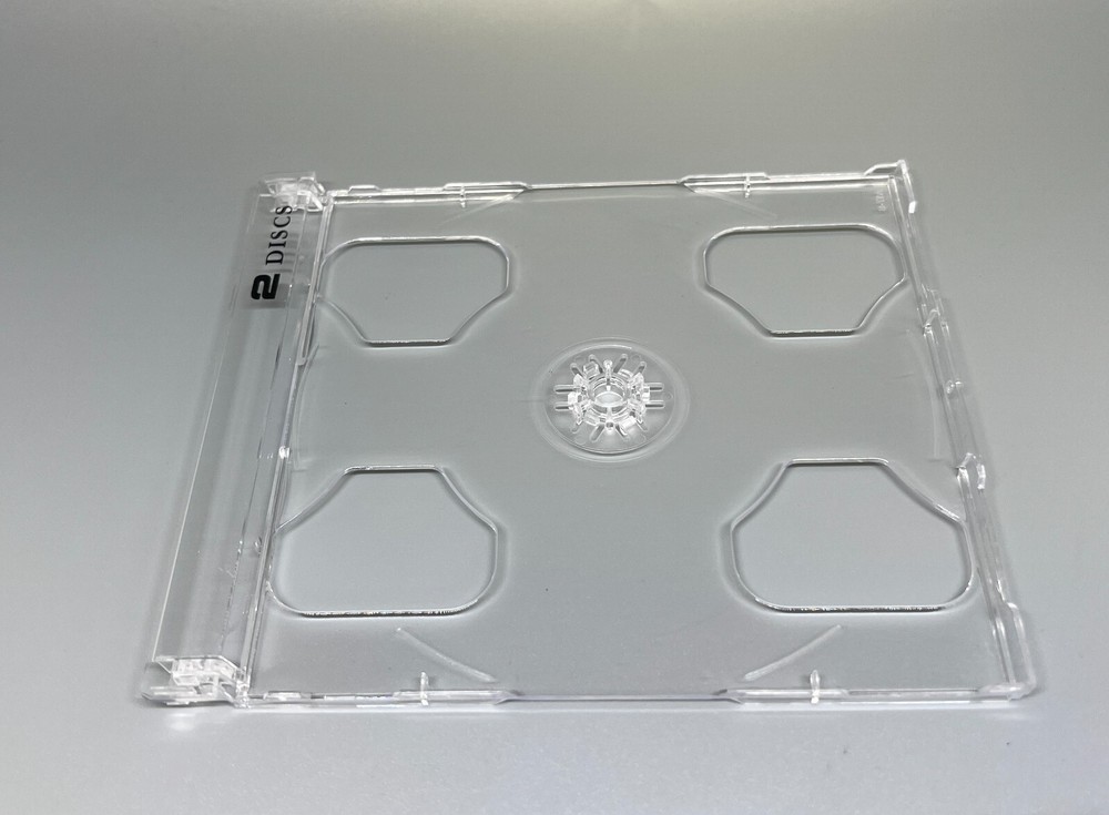 10 PCS NEW DOUBLE CD SMART TRAY, 2 DISCS PRINT, CLEAR, YL29LOGO