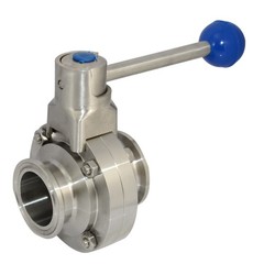 1.5″ 1-1/2″ inch Pipe Tri Clamp Sanitary Butterfly Valve Stainless Steel 316 US