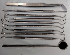 Dental Composite Resin Filling Filled Repair Spatula Instruments Tools 10 Pcs