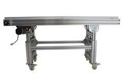 110V 59″L×7.9″W Electric Commercial PVC Belt Conveyor Aluminum Body 120W 66Lbs