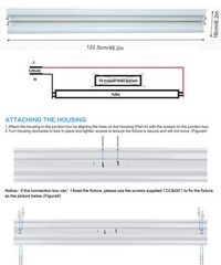 4ft T8 G13 LED Warehouse Store Commercial Light Fixture 2 Bulb Lamp Clear 6500k