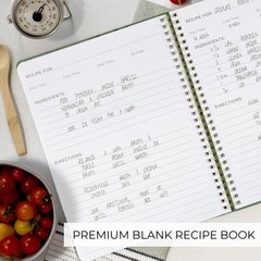 Aesthetic Blank Recipe Book for 100+ Cherished Meals – 8.27 x 10 IN, Beige