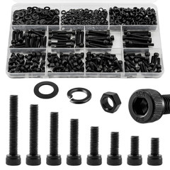 544Pcs M4 Screws Assortment Kit, M4X6/8/10/12/16/20/25/30 Mm Hex Socket Head Cap