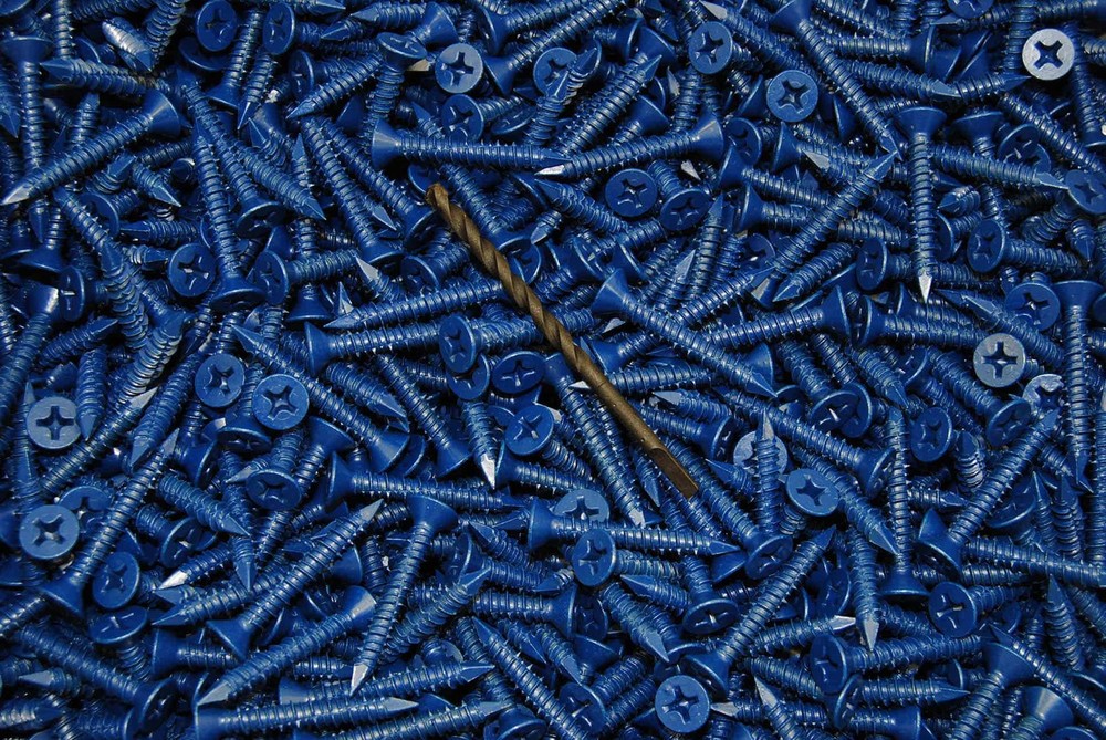 (200) Phillips Flat Head 1/4 x 1-3/4 Concrete Masonry Screws Tapcon Anchor & Bit