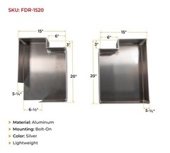 1 Pair 20″x15″ Aluminum Dunnage Racks Holder for Flatbed & Gooseneck Trailers