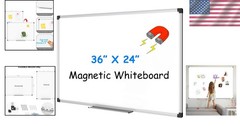 36 X 24 inches Magnetic Dry Erase Board with Aluminum Frame, Whiteboard