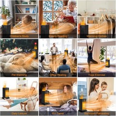 Space Heaters for Indoor Use with Humidifier/Sensor/ECO/3D Flame Effect