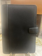 Filofax 2008/2009 Graphic personal organizer Fabric & Black Leather NOS
