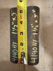 4140 Hot Rolled Steel Bar Round Stock Heat Treated 1 1/2” OD x ~ 5” Lot of 2