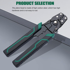 /Wire Crimper Tool with Stripper Cutter,Multifunctional Crimping Pliers T
