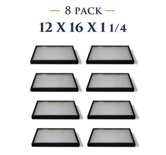 8 Pack of 12 x 16 x 1 1/4 Riker Display Cases Boxes for Collectibles Jewelry