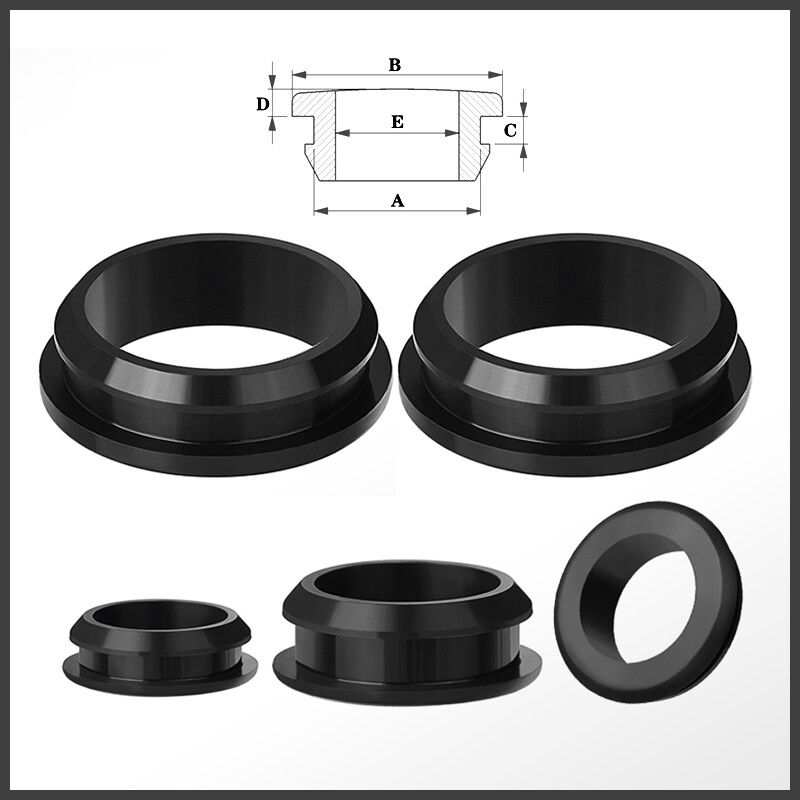 Black Silicone Rubber Snap-On Grommets Tube Inserts Hole Plugs Ø 4.5mm – 60.6mm