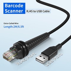 Straight Cable USB to RJ45 For Honeywell 1911i 1980i 1981i-FR 1910i-ER Scanner