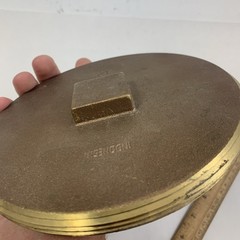 Raised Head Cleanout Plug 6 INCH Cap Brass Indonesia new Plumbing ABG#219A