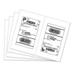 200 Half Sheet Shipping Labels Round Corner 8.5×5.5 Self Adhesive For Paypal