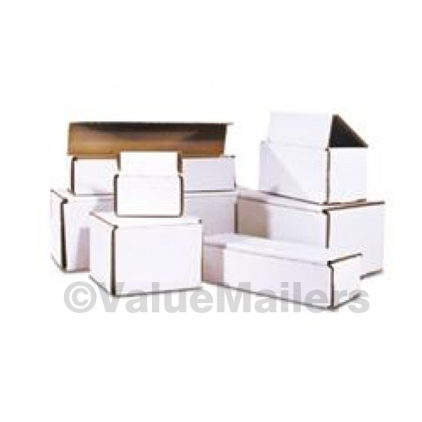250 – 8 x 4 x 3 White Corrugated Shipping Mailer Packing Box Boxes