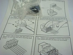 (1) AMP 556151-1 KEYSTONE 8 POS JACK KIT MODULAR CONNECTOR PANEL MOUNT
