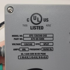 Lea International A70-00-5006 CFS-120/240-242 AC Surge Protector SPD Split Phase