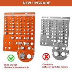 Nut and Bolt Thread Checker, Standard & Metric 42 Hole, Screw Size Tester as