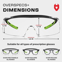 NoCry Anti Fog Safety Glasses that Fit Over Glasses with Scratch Resistant Le…