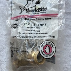 Shark Bite Straight Female Connector 1/2″ X 1/2″ FNPT, 3 others included