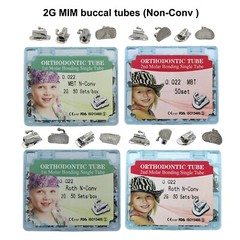 tubos de ortodoncia Dental Orthodontic Buccal Tube 1st 2nd Molar MBT Roth 022