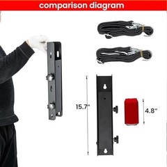 Side Mount Trailer Ladder Rack, Foldable Heavy Duty Steel Rack with Strap​​, …
