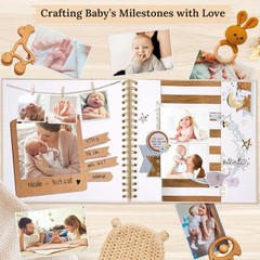 Scrapbook Photo Album Linen Cover, 10 x 10 Inch 10 40 Pages, Beige