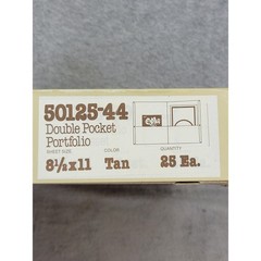 Vintage Duo-Tang Tan Double Pocket Portfolios 25 Count 8.5×11 50125-44 USA