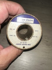Western Electric No.16 AT 6157 Copper Lashing Wire 1 Pound.