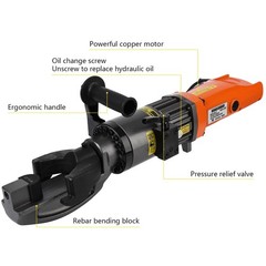 1200W Electric Rebar Bender Tool,110V, Bending up to 7/8 in #7 22 mm Hydraulic