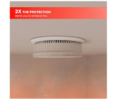 USI Hardwired and 1-Year Battery Backup Smoke Detector with Photoelectric Sensor
