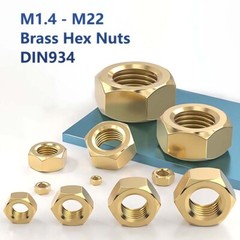 M1.4 M1.6 M2 M2.5 M3 M4 M5 – M22 Brass Hex Nuts DIN934 Metric Full Nuts Fastener