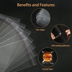 120Pcs Clear Self Sealing Cellophane Bags 6×10 Inches 1.4 Mils Clear Plastic …