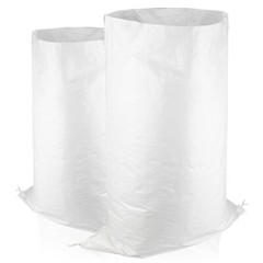 50/100 bags, white woven polypropylene sandbags, for flood control construction
