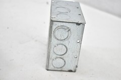 Lot of 5 Square Box Enclosures 4″ x 2-1/8″ Depth 2 Gang 30 cu in Silver